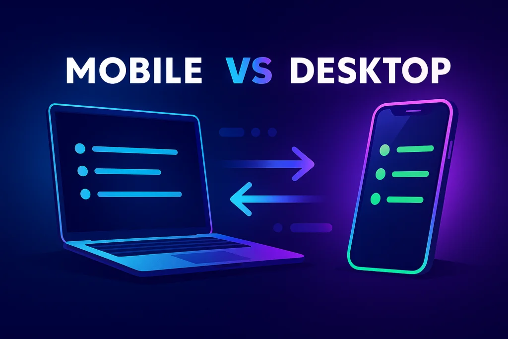 Mobile vs desktop